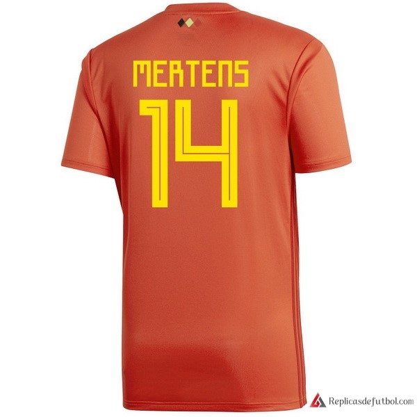 Camiseta Seleccion Belgica Primera equipación Mertens 2018 Rojo